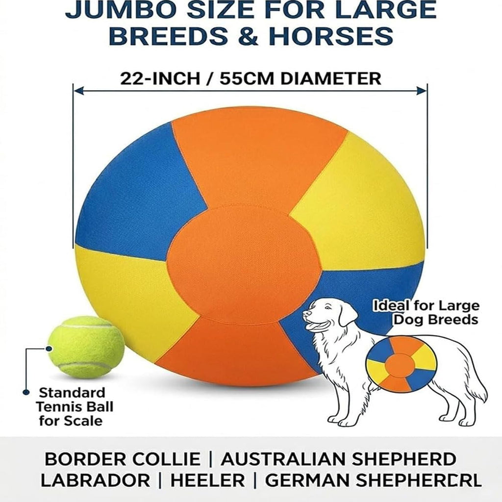 Herding Ball For Dogs, Large Dog Ball With Handles For Outdoor Play, Indestructible Training Toy Balls For Australian Shepherd, Interactive Toy Balls For Medium & Large Dogs