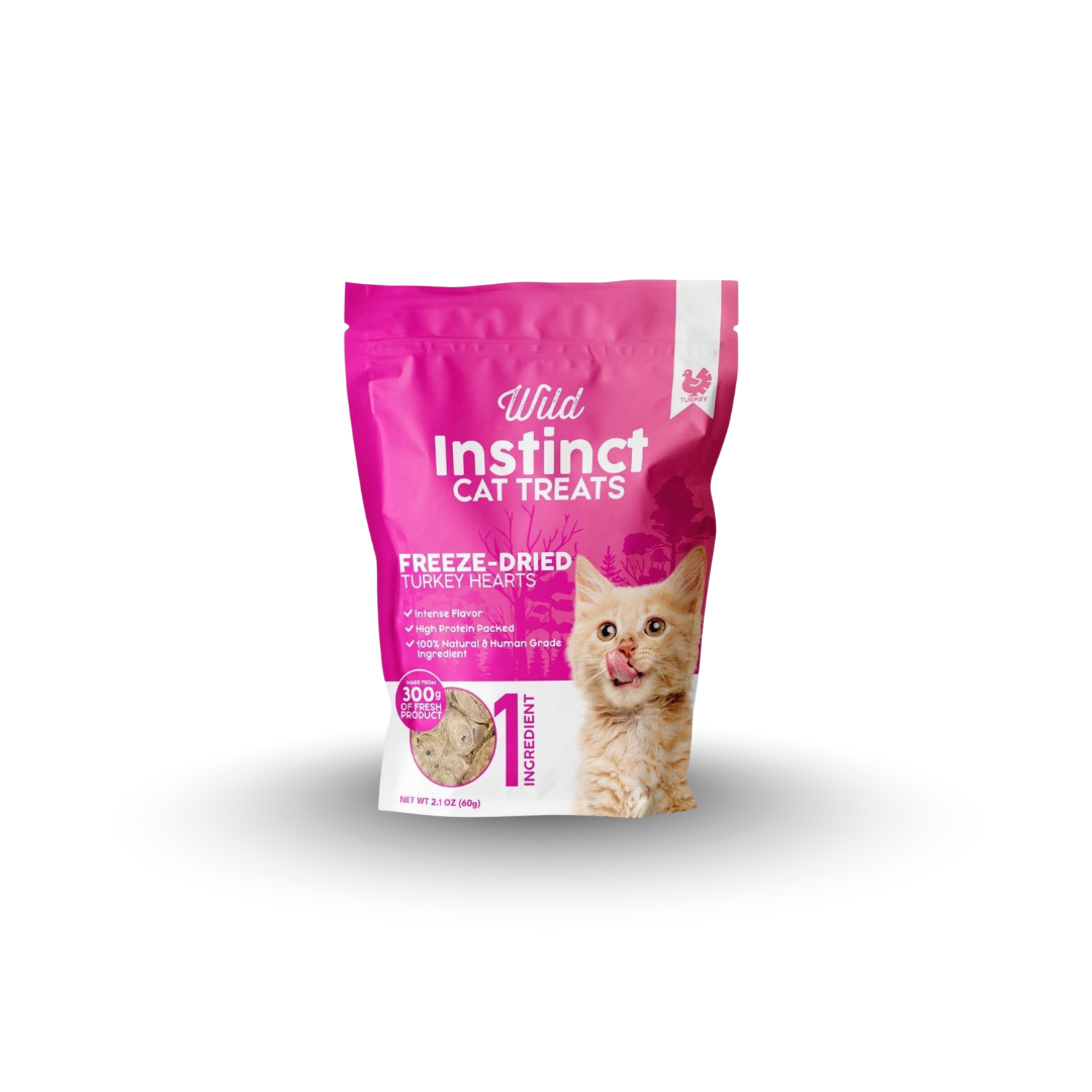 Freeze-Dried Turkey Hearts for Cats