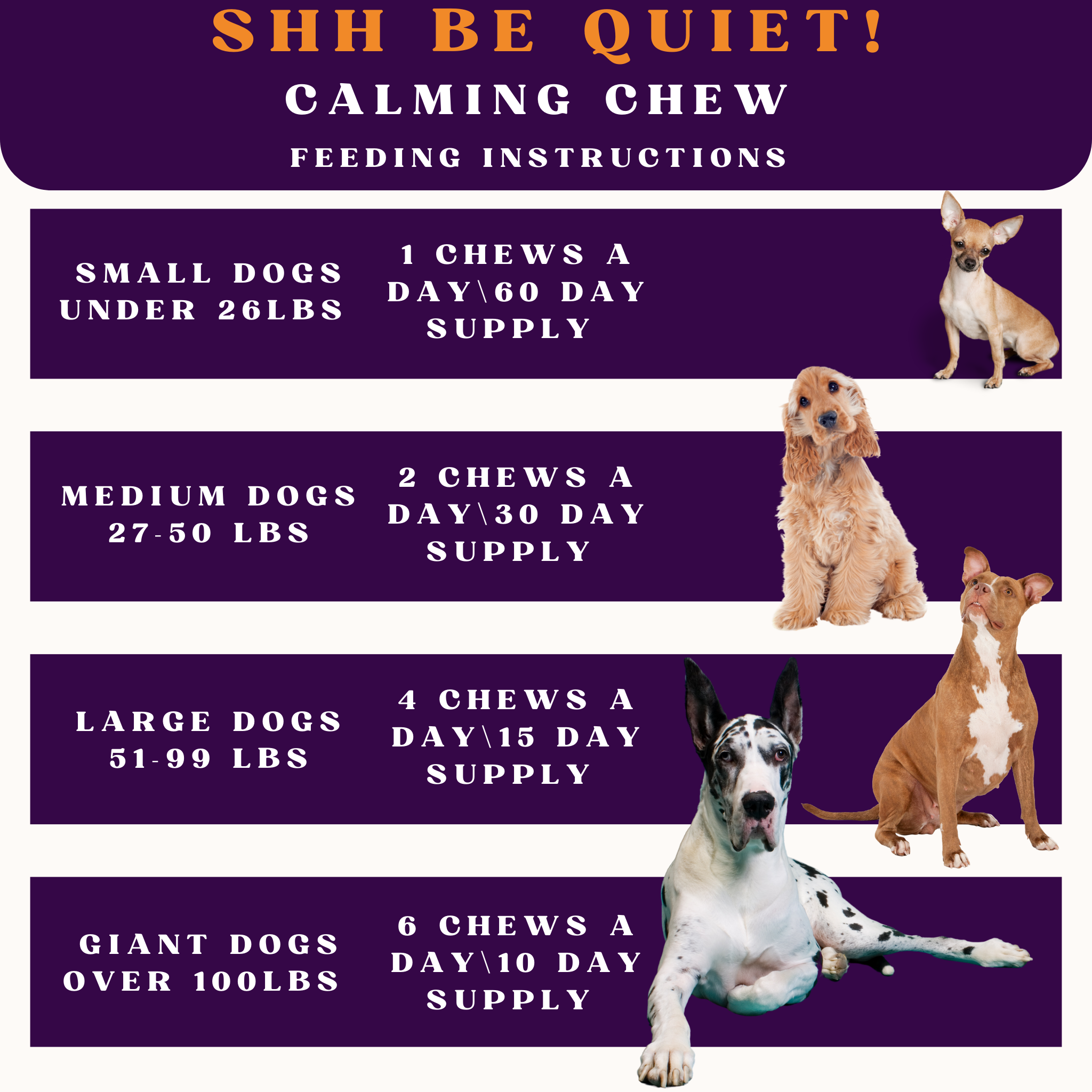 PiccardNaturePets Shh Be Quiet! Calming Aid Dog Supplement 60 Count